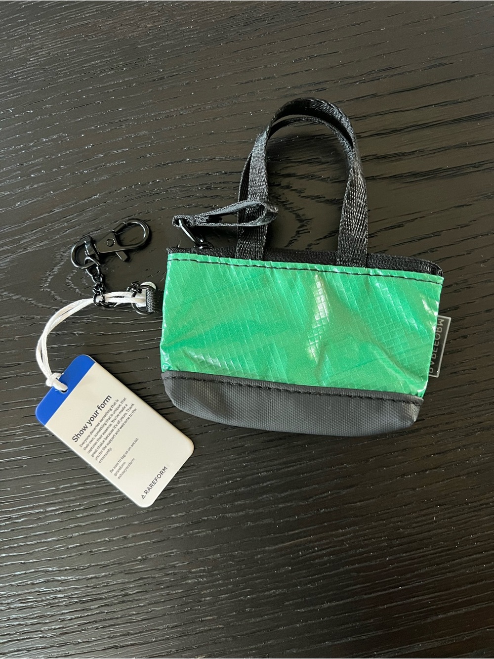 NWT Eco-Friendly Mini Tote Keychain - Green by Rareform